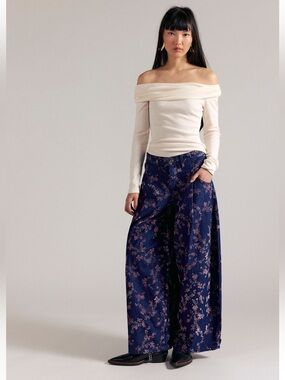 NWT FREE PEOPLE WE THE FREE ALL ABOUT THE BAGGY TROUSER JEANS 🔥